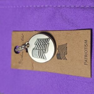 Amanda Blu Silver American Flag Pendant